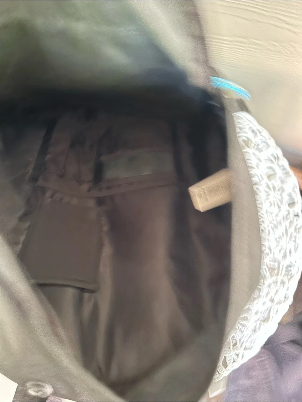 Vans Black Backpack with Grey Logo and Blue Accents